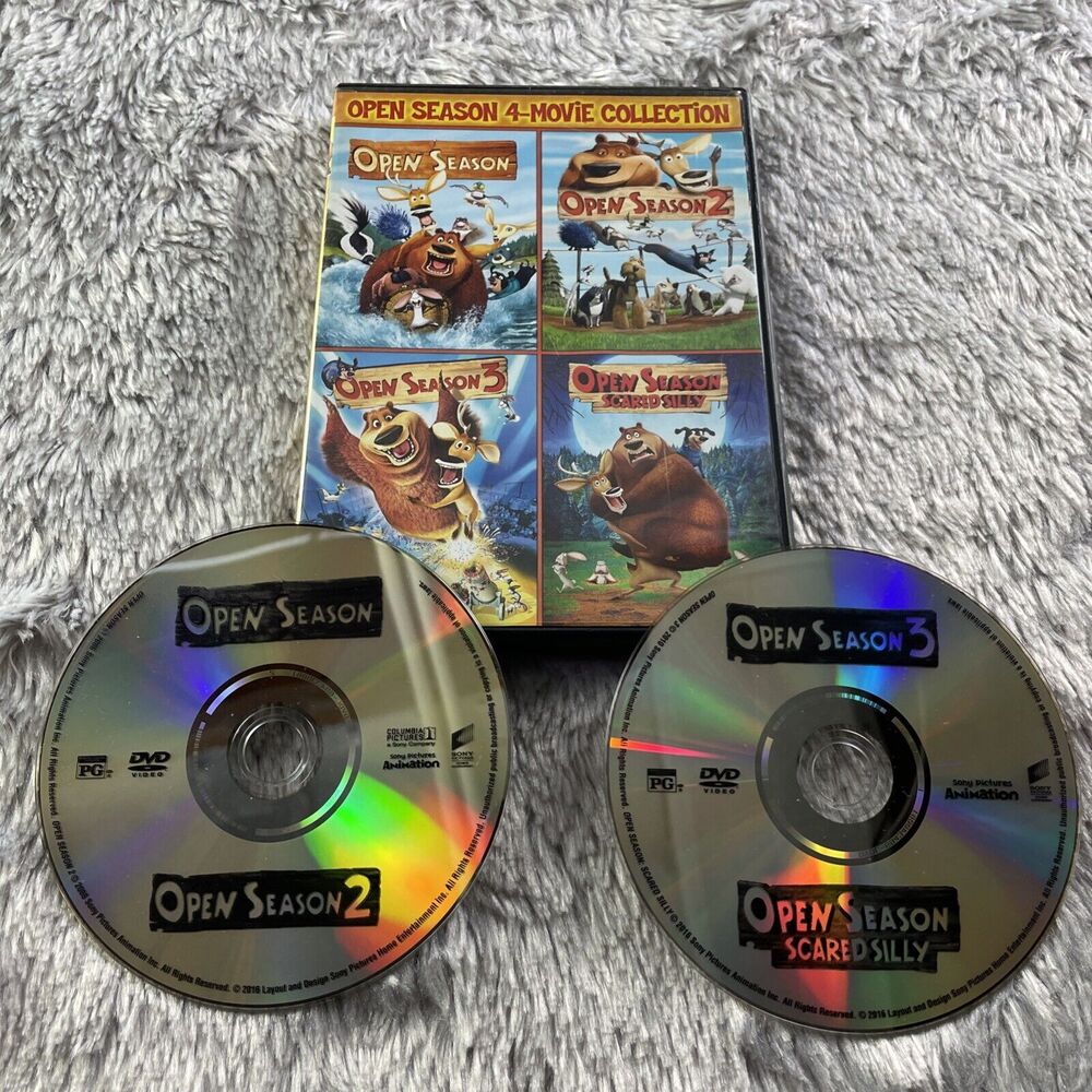 Open Season 4-Movie Collection DVD 2015 Release Animated Comey Adventure